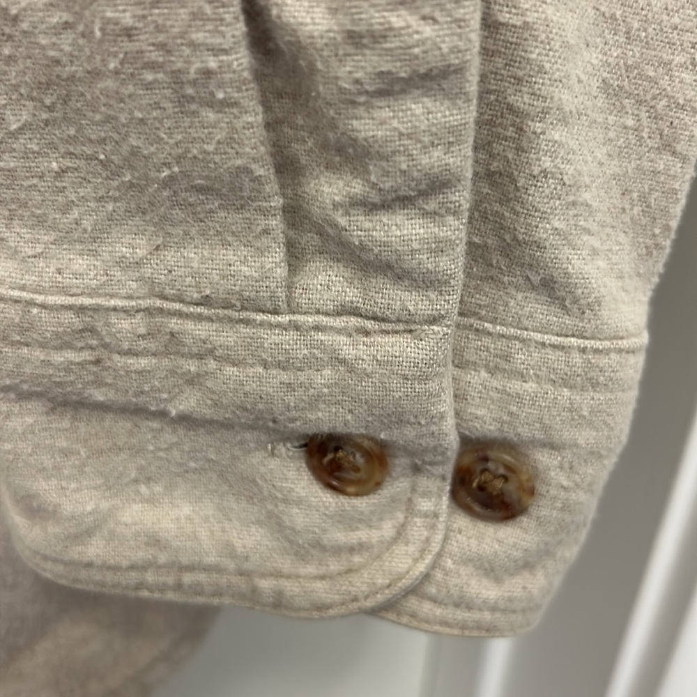 VTG Eddie Bauer Button Down Shirt Cotton Pockets Warm Casual Outdoors Men L/Tall - Picture 4 of 6